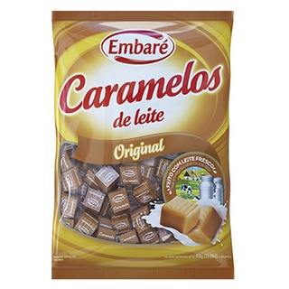 Bala Caramelo Sabores Leite Original Pacote de 660g - Embaré