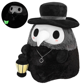 Tik Tok Same Style Fluffy Plague Doctor Plush Toy Luminous Plush Toy Soft Lovely Couple Doll Party Dance Props
