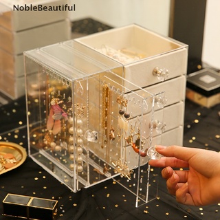 < Noblebeautilful > Caixa De Armazenamento Transparente Grande Capacidade Para Guardar Jóias Colares