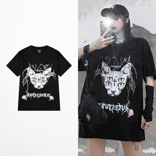 Camiseta Feminina Punk Rock Gótico / Gótico / Retrô / Punk
