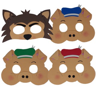 Três Porquinhos E O Lobo Mau - Máscaras