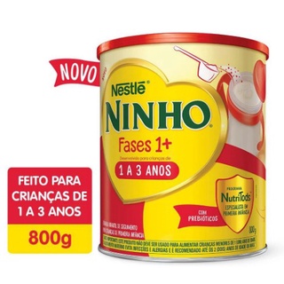 Formula infantil alimentação leite Ninho fases 1+ lata 800g 1 a 3 anos