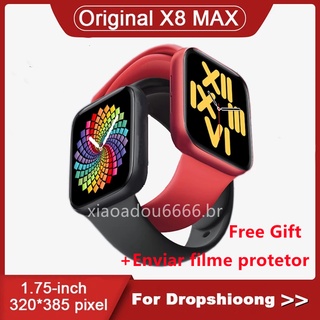 2021 X8 Max Smartwatch Bluetooth Chamada Cronômetro Monitor De Freqüência Cardíaca Relógio Inteligente