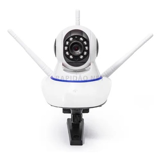 Camera Segurança 3 Antenas Robo Ip Wifi 360º 720p Hd