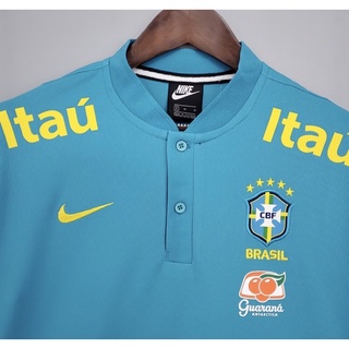 Camisa Camiseta Seleção Brasileira Treino Azul Royal Copa 2022 Envio Imediato!