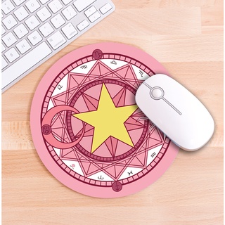 Mouse Pad Redondo Fofo Sakura Cardcaptor Rosa (2)