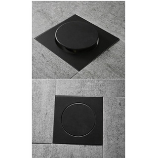 Ralo Inteligente 10x10 e de 15x15 Click Quadrado Veda Cheiro Black/Cromado