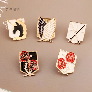 Anime Attack On Titan Pins Vintage Jewelry Brooch Legions Badge Unicorn Lapel Pin Brooches (1)
