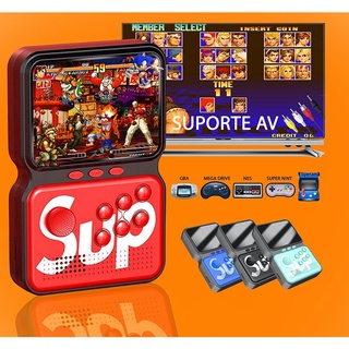 Mini Vídeo Game SUP M3 Portátil 16 Bits com 900 Jogos Super Nintendo Mega Drive Arcade e Game Boy (6)