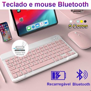 Teclasdo / Mouse Bluetooth Sem Fio De 7 / 10 Polegadas Parágrafo Laptop Para Ipad Samsung Xiaomi