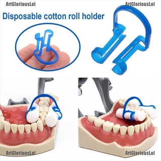 Conjunto Com 20pcs De Rolos De Algodão Descartáveis Azul Para Suporte De Dentista