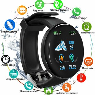 🔥Promotion🔥D18s Smart Watch Redondo à Prova d’Água com Rastreador Fitness / Smartwatch com Bluetooth Masculino