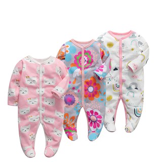 Macacão de Bebê Pijama Footies 100% Algodão Sleepwear Roupas