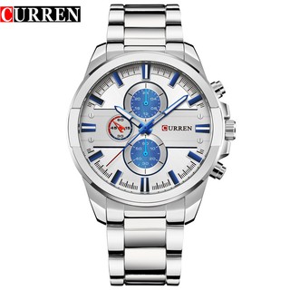 CURREN Men Casual Business Watch Stainless Steel Quartz Waterproof Wristwatch Date Week Man Clock Relogio Masculino 8274x
