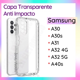 Capa Transparente Antiqueda , Samsung , A30/ A30s/ A31/ A32 4G /A32 5G/ A40s ,capa case anti impacto de silicone (CF09) (1)