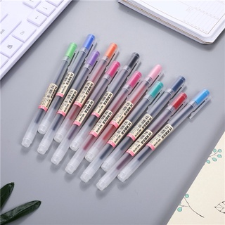 12 unidades / lote 0,5 mm Gel Caneta Set Colorfule Cute Ink Maker Caneta School Office Supply Muji Style 12 Cores Papelaria Material Escolar (5)