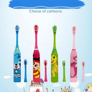 Escova De Dentes Oral Elétrica Para Crianças 2 Cabeças De Escova Base Dental | Children's Electric Oral Spin Toothbrush for Kids 2 Brush Heads Base Dental Care