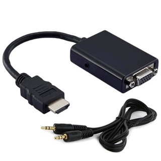 Adaptador Conversor HDMI para VGA + Audio 3.5mm