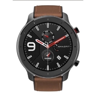 1:1 Smartwatch relógio prova da água Fashion GTR 1.39" caixa 47mm de liga de alumínio aluminum alloy pulseira brown de couro e o arco de cerâmica HL11-823
