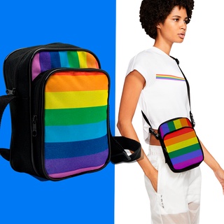 Shoulder bag pochete lgbt + Pulseira + adesivo cartão + botton Pride LGBT LGBTQIA+ (6)