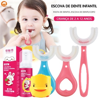Escova De Dente Em Forma De U De 360 ​​graus Para Crianças De 2 A 12 Anos escova de dente infanti xícara colar (1)