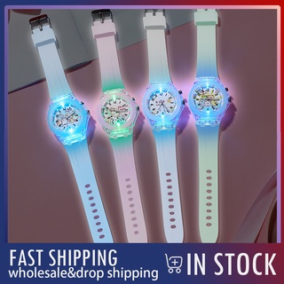 [In Stock]Relógio De Quartzo Infantil Com LED + Desenho Luminoso + KR-3256