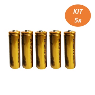 Kit 5 Baterias Recarregável 18650 9800mAh 4.2v Lanterna Tática Qualidade Com Chip Proteção Promoção Pronta entrega