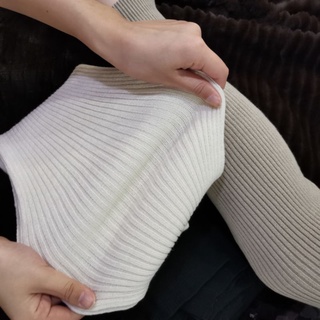 Meia Calça De Lã Tricotado Grossa Térmica Quente Para Adulto Unisex Segunda Pele Sem Pés Para Inverno Frio Veste Por Baixe Para Dormir (3)