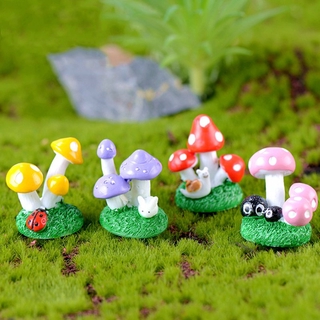1 Pçs Ornamento Miniatura De Cogumelo / Animal / Cogumelo / Decoração De Jardim De Fadas