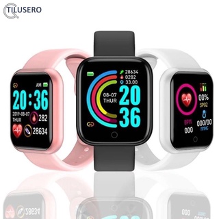 Y68 Relógio Smart Watch Bluetooth com Monitor Fitness/Monitor de Pressão Arterial/Frequência Cardíaca Masculino Smartwatch relógio feminino
