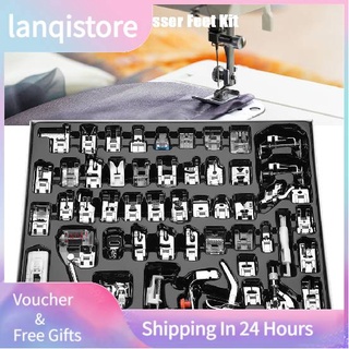 Lanqistore 52 Pçs/Conjunto Kit De Calcadores De Pé/Pés Para Máquina De Costura Doméstica