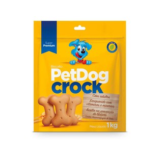 Biscoito Pet dog Crock 1k alimento cao