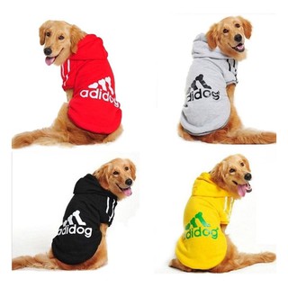 Roupa pet Adidog Moleton de capuz roupas para cachorros pequeno e medio porte