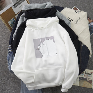 Hoodies oversized print Kangaroo Pocket Sweatshirts Hooded Harajuku Spring student Vintage Korean Pullovers Women sweetshirts
