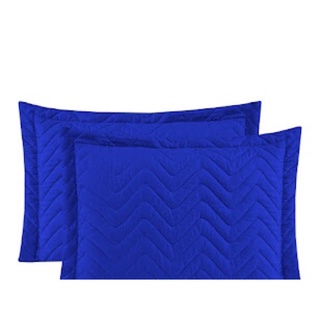 kit 2 porta travesseiro protetor matelado azul bic