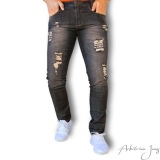 KIT 10 calças masculina jeans destroyed rasgada slim skinny atacado sacoleira oferta (4)