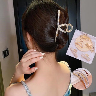 Garra de cabelo Presilha De Cabelo de pérola com strass/moda feminina