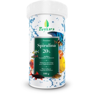 Ração Para Peixes Spirulina 20% 100g - Poytara