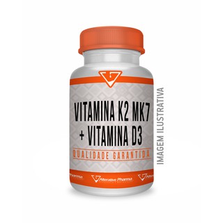 Vitamina K2 Mk7 100mcg + Vitamina D3 5000ui 60 Cápsulas
