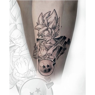 6 Sheets Dragon Ball Saiyan Goku Tattoo Sticker Cartoon Temporary Tattoo Waterproof Fake Tattoo Sticker (6)