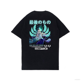 hot Genshin Impact - XIAO T-shirt Anime Short Sleeve Unisex Tops Casual Loose Graphic Tee Shirt Plus Size high quality
