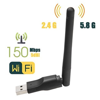 150M Placa De Rede Sem Fio Ralink MT-7601 USB 2.0 WiFi Antena 802.11 b/g/n (1)