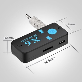 Pluggable TF Card Portable Walkman Car Bluetooth Handsfree Call X6 Bluetooth Audio Receiver Bluetooth Adapter