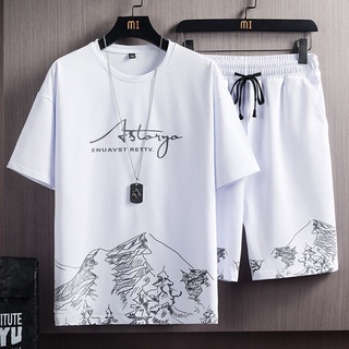 Camiseta Masculina De Manga Curta Com Estampa Da Montanha/Neve/Moda Na