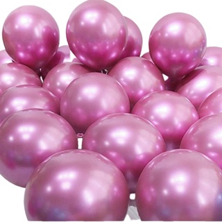 10 Unid Balão Pink 5 Pol Cromado - Bexiga Metalizado Aluminio.