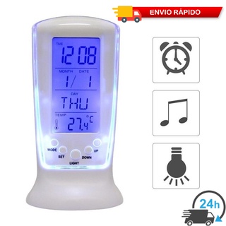 Relógio de Mesa Digital com Despertador, Temperatura, Data e Luz DS-510 - Promoção Relâmpago