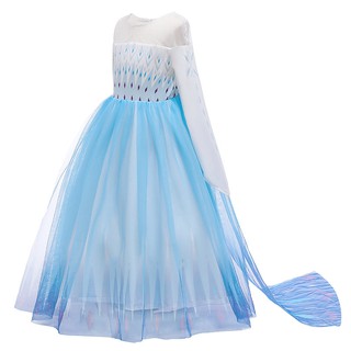 Vestido de Malha Rainha da Neve/Elsa/Anna Infantil para Cosplay (6)