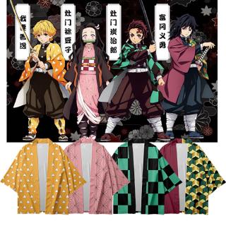 Anime Outerwea Demon Slayer :Kimetsu No Yaiba Tanjiro Kamado Cosplay Costume Haori Coat Jackets Coat For men Women (9)