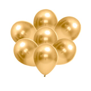 25 Balão Bexiga 5 Pol Dourado Cromado Metalizado Alumínio Platino (3)