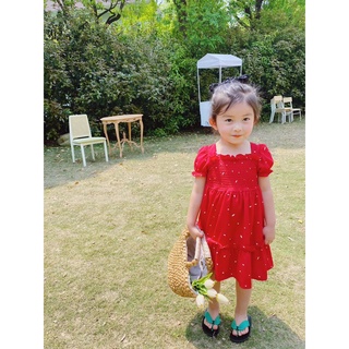Wfrv Short Sleeves Baby Polkadot Princess Dress (8)